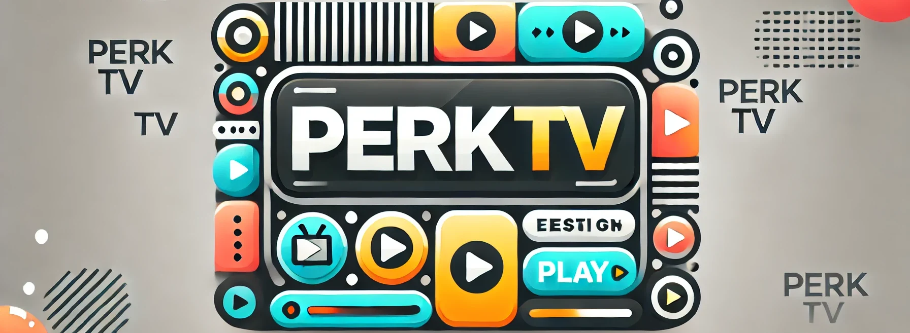 DALL·E 2024-07-29 19.06.19 - A rectangular banner featuring the title 'Perk TV'. The design should be modern and vibrant, with a clean background. The text 'Perk TV' should be pro